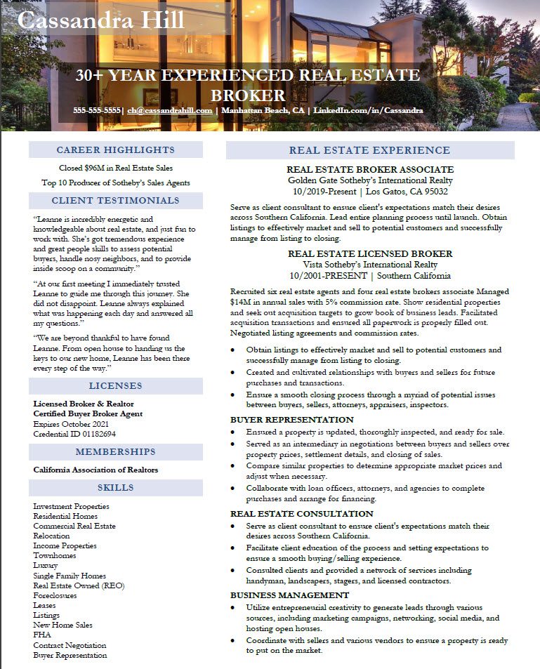 Real-Estate-Resume-Sample