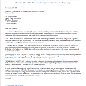 Cover Letter
