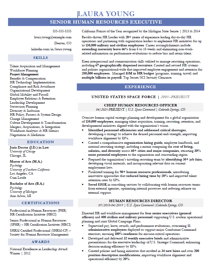Senior HR Executive