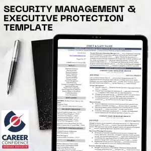 Security Management & Executive Protection Resume Template