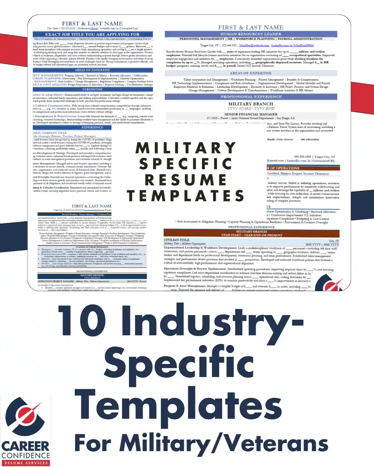 Industry Specific Resume Templates for Military/Veterans
